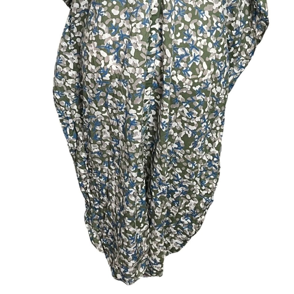 Mirth Bali Midi Dress Cotton Lagenlook Printed Women’s Size Large Missing Belt - Picture 6 of 14